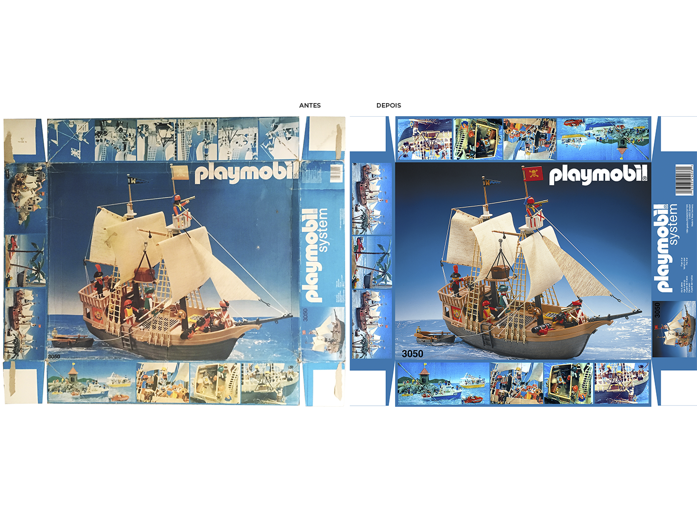 RESTAURO CAIXA DO BARCO PIRATA PLAYMOBIL CONTA ME COMO FOI